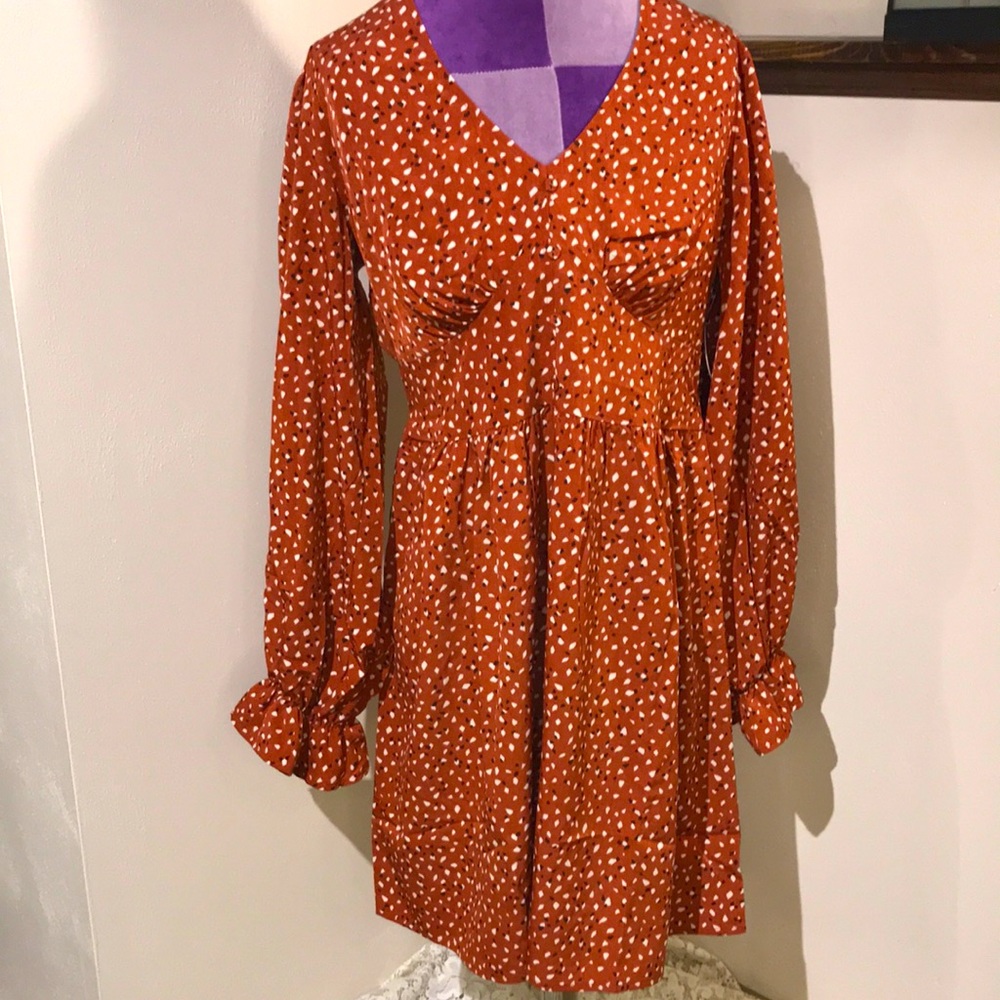 Patterned midi dress
